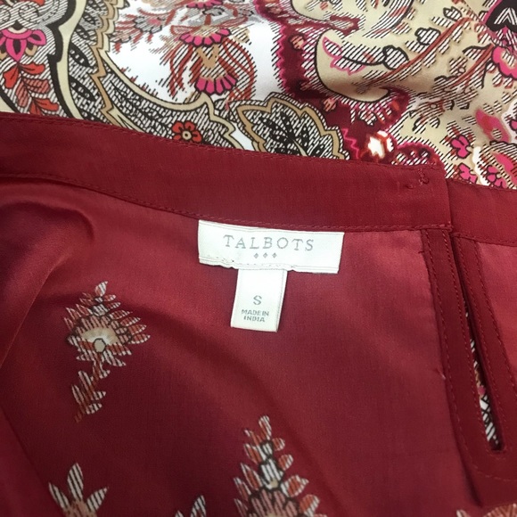 Talbots Sleeveless Multi Color Floral Paisley Print Top - Small - Picture 5 of 8